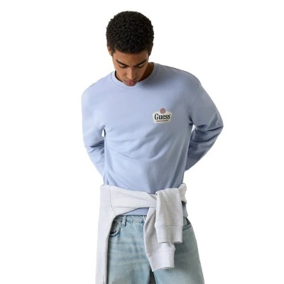 блуза,мъжки,пуловери,guess,jeans,royal,regular,fit,sweatshirt,blue,(provence,essence)