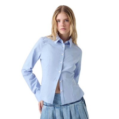 риза,с,дълъг,ръкав,дамски,ризи,мъжки,ризи,guess,jeans,w6rh66wh7p1,long,sleeve,shirt,blue,(light,blue,luxe)