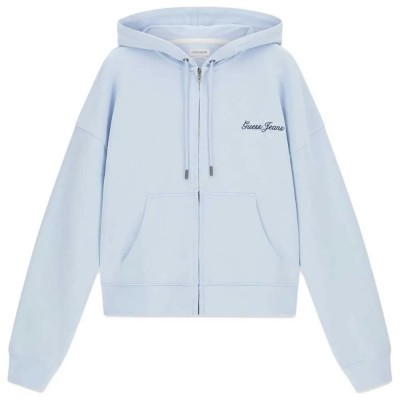 блуза,дамски,блузи,guess,jeans,w6rq06k68i4,full,zip,sweatshirt,blue,(aerial,blue)