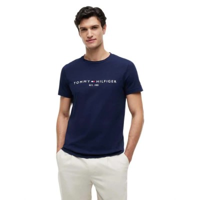 тениска,мъжки,тениски,дамски,тениски,tommy,hilfiger,logo,short,sleeve,t,shirt,blue,(carbon,navy)