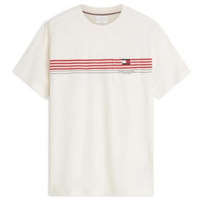 тениска,мъжки,тениски,дамски,тениски,tommy,hilfiger,placed,stripe,short,sleeve,t,shirt,beige,(ivory,petal)