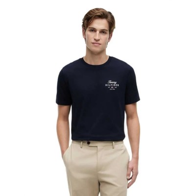 тениска,мъжки,тениски,дамски,тениски,tommy,hilfiger,script,stack,short,sleeve,t,shirt,blue,(desert,sky)
