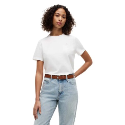 тениска,мъжки,тениски,дамски,тениски,tommy,hilfiger,ww0ww49941,short,sleeve,t,shirt,white,(ecru)