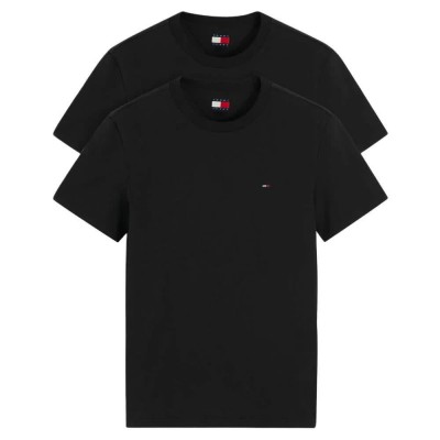 тениска,мъжки,тениски,дамски,тениски,tommy,jeans,dm0dm20687,short,sleeve,t,shirt,2,units,black,(black,black)