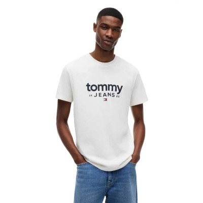 тениска,мъжки,тениски,дамски,тениски,tommy,jeans,dm0dm23376,short,sleeve,t,shirt,white,(ancient,white)