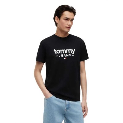 тениска,мъжки,тениски,дамски,тениски,tommy,jeans,dm0dm23376,short,sleeve,t,shirt,black,(black)