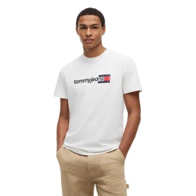 тениска,мъжки,тениски,дамски,тениски,tommy,jeans,entry,dna,short,sleeve,t,shirt,white,(ecru)