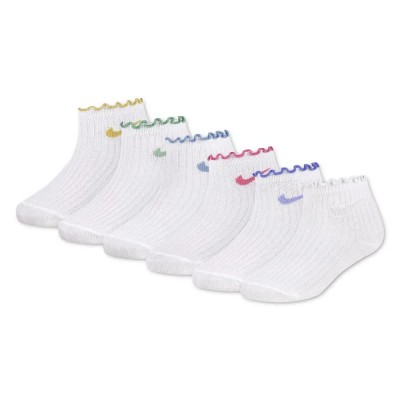 чорапи,мъжки,чорапи,дамски,чорапи,nike,lettuce,welt,ankle,socks,6,pairs,white,(metallic,gold)