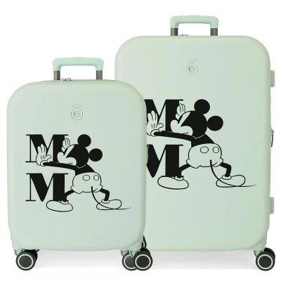 куфари,disney,100,happiness,55,70,cm,104l,trolley,bag,2,units,refurbished,green,(green)