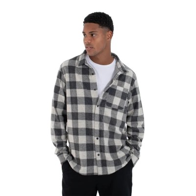риза,с,дълъг,ръкав,дамски,ризи,мъжки,ризи,hurley,axe,knit,long,sleeve,shirt,grey,(black)