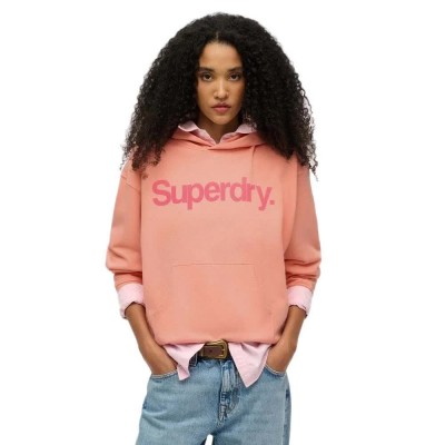 суичър,дамски,блузи,superdry,core,logo,city,hoodie,refurbished,pink,(peach,amber,pink)