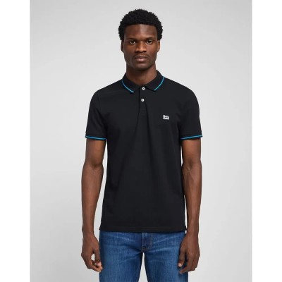 дамски,блузи,с,яка,мъжки,блузи,с,яка,lee,piqué,short,sleeve,polo,refurbished,black,(black)