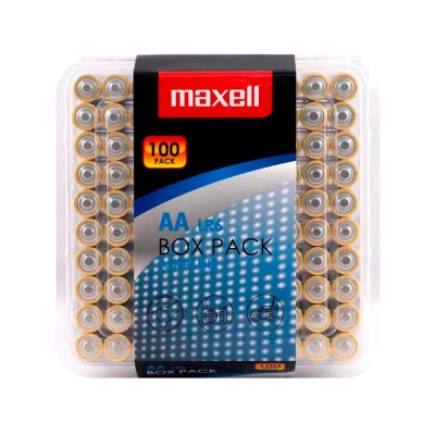 батерии,maxell,lr6,100pk,box,alkaline,battery,100,units,clear,(multicolour)
