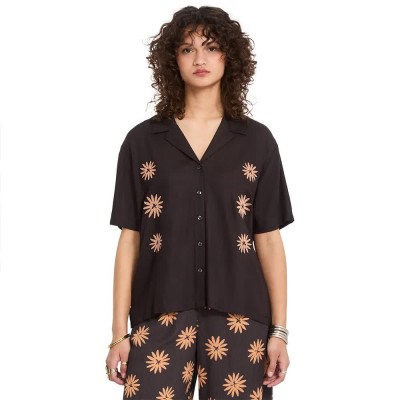 риза,с,къс,ръкав,дамски,ризи,мъжки,ризи,volcom,midnight,ramble,short,sleeve,shirt,black,(vintage,black)