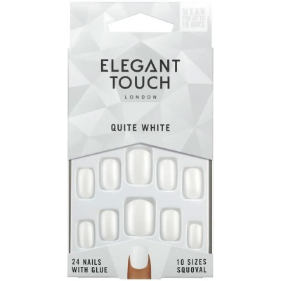 специфични,козметични,продукти,elegant,touch,glue,squoval,quite,white,artificial,nails,24,units