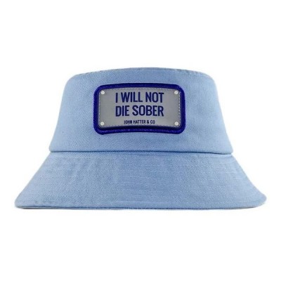 шапка,всички,шапки,john,hatter,&,co,bucket,not,die,sober,bucket,hat,blue,(blue)