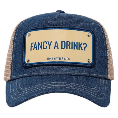 шапка,всички,шапки,john,hatter,&,co,fancy,a,drink?,cap,blue,(denim,beige)