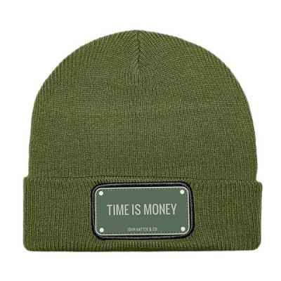 шапка,всички,шапки,john,hatter,&,co,rubber,time,is,money,beanie,green,(green)