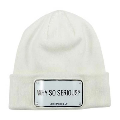 шапка,всички,шапки,john,hatter,&,co,why,so,serious?,beanie,white,(white)