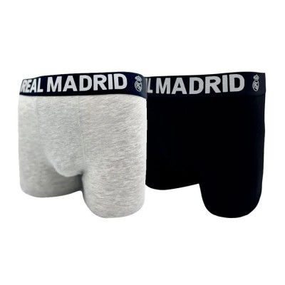 боксерки,мъжко,бельо,real,madrid,rm,adult,boxers,2,units,black,grey,(black,grey)