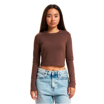 фланелка,с,дълъг,ръкав,дамски,топове,def,dflls032,long,sleeve,top,brown,(brown)