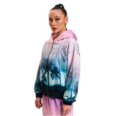 блуза,дамски,блузи,just,rhyse,lost,paradise,full,zip,sweatshirt,multicolor,(purple)