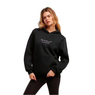 суичър,дамски,блузи,miss,tee,love,yourself,first,hoodie,black,(black)