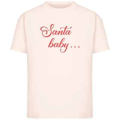бебешка,тениска,мъжки,тениски,дамски,тениски,miss,tee,santa,baby,short,sleeve,t,shirt,pink,(pink)