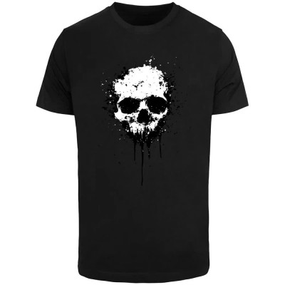 тениска,мъжки,тениски,дамски,тениски,mister,tee,artsy,skull,paint,short,sleeve,t,shirt,black,(black)