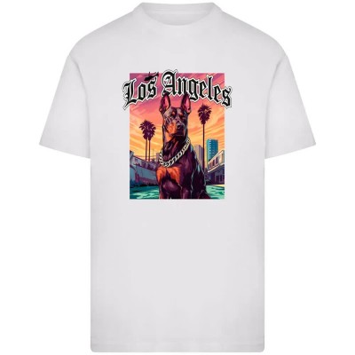 тениска,мъжки,тениски,дамски,тениски,mister,tee,los,angeles,dog,short,sleeve,t,shirt,white,(white)