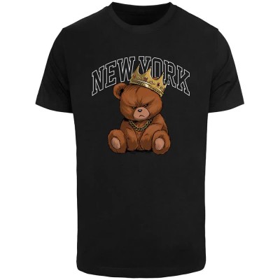 тениска,мъжки,тениски,дамски,тениски,mister,tee,new,york,crowned,bear,short,sleeve,t,shirt,black,(black)