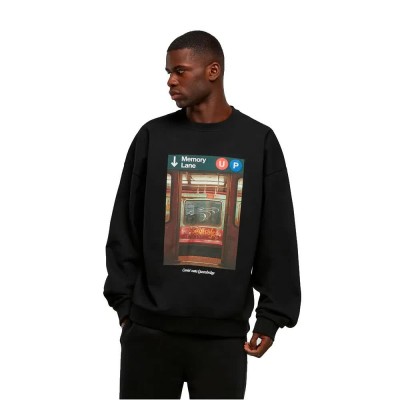 тениска,мъжки,пуловери,mister,tee,memory,lane,oversized,sweatshirt,black,(black)