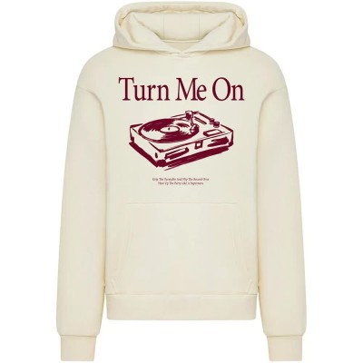суичър,мъжки,пуловери,mister,tee,turn,me,on,record,player,hoodie,beige,(white,sand)