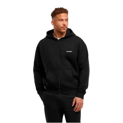 тениска,мъжки,пуловери,mister,tee,upscale,core,oversized,full,zip,sweatshirt,black,(black)