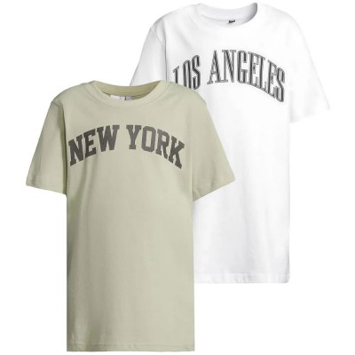 тениска,мъжки,тениски,дамски,тениски,urban,classics,new,york,&,los,angeles,college,short,sleeve,t,shirt,2,units,green,white,(white,soft,salvia)