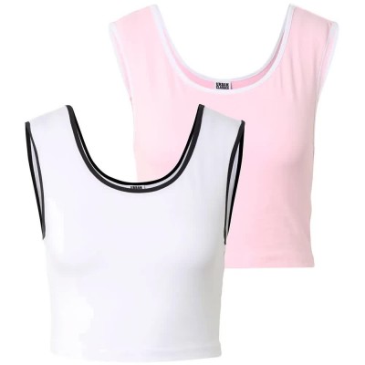 потник,дамски,топове,urban,classics,tb7486a,sleeveless,top,white,pink,(blushed,rose,white,white,black)