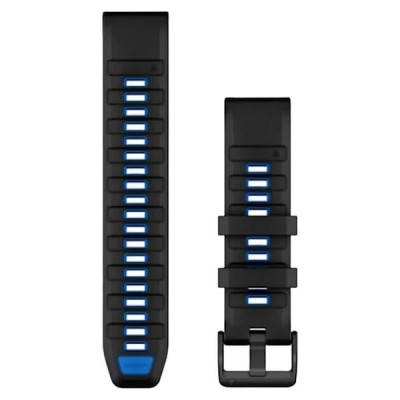 електро,garmin,quickfit,22,mm,silicone,strap,silver,(black,pilot,blue)