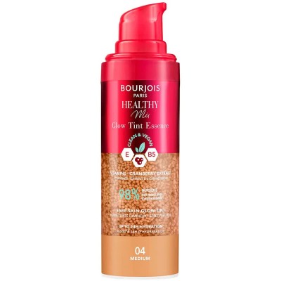 ексфолианти,bourjois,healthy,mix,glow,tint,essence,nº004,medium,30ml,foundation,brown