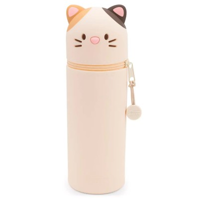 ученически,принадлежности,nici,angy,2,in,1,silicone,cat,18.5,cm,pencil,case,beige,(multicolor)