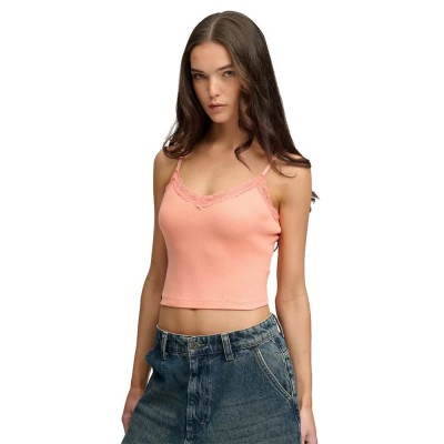потник,дамски,топове,superdry,essential,lace,trim,crop,cami,sleeveless,top,pink,(real,peach)