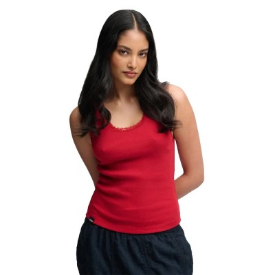 елек,дамски,жилетки,superdry,vintage,lace,trim,vest,red,(merlot)