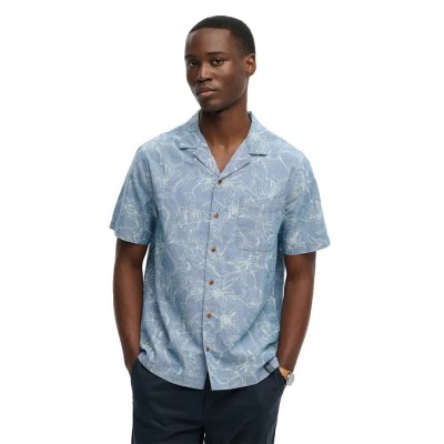 риза,с,къс,ръкав,дамски,ризи,мъжки,ризи,superdry,vintage,loom,cabana,short,sleeve,shirt,blue,(nouveau,navy,floral,dot)