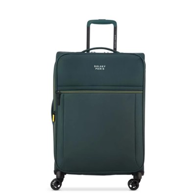куфари,delsey,brochant,3,expandable,67cm,60l,trolley,bag,green,(pine,green)