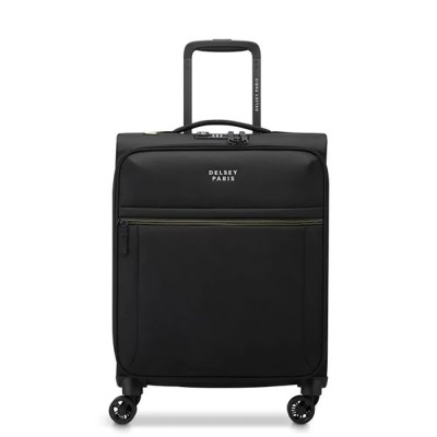 куфари,delsey,brochant,3,slim,expandable,55cm,36l,trolley,bag,black,(jet,black)