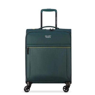 куфари,delsey,brochant,3,slim,expandable,55cm,36l,trolley,bag,green,(pine,green)
