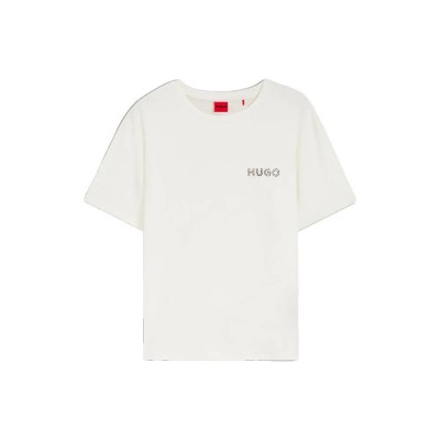 тениска,дамски,пижами,hugo,casual,10277507,short,sleeve,pyjama,t,shirt,white,(open,white,111)