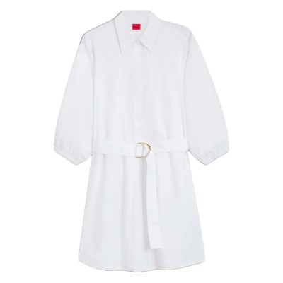 рокля,дамски,поли,и,рокли,hugo,kiloni,10276143,3,4,sleeve,short,dress,white,(white)