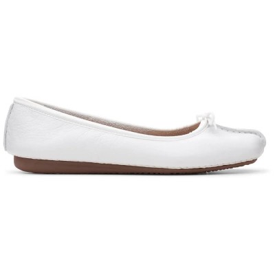 обувки,дамски,обувки,clarks,shoes,freckle,ice,ballet,pumps,white,(white,leather)
