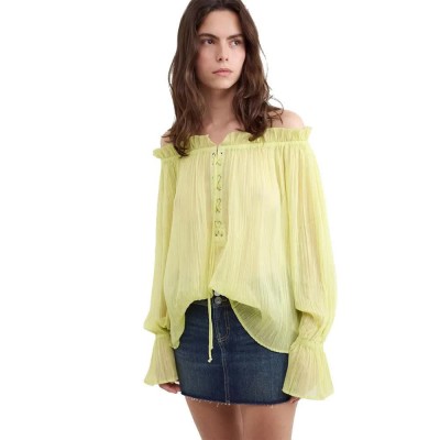 дамски,блузи,balmohk,30000577,long,sleeve,blouse,green,yellow,(lime,green)