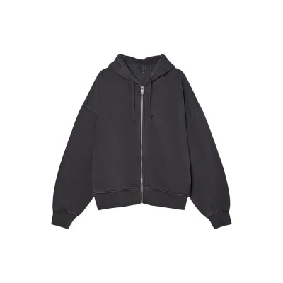 блуза,дамски,блузи,balmohk,30000802,oversized,full,zip,sweatshirt,black,grey,(dark,grey)